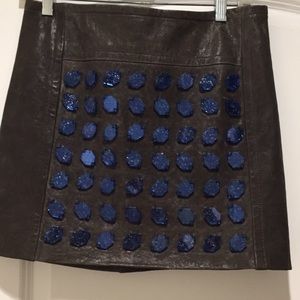 Authentic KellyWearstler embellished leather skirt